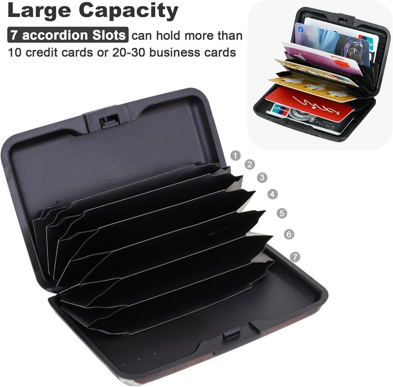 ELFISH Mini RFID Aluminum Wallet Credit Cards Holder Business Card Case Metal ID Case for Men Women (Flag) - Image 5